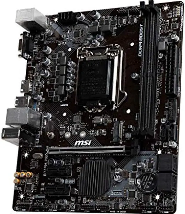 Alt view image 4 of 10 - MSI PRO B365M PRO-VH LGA 1151 (300 Series) Intel B365 SATA 6Gb/s Micro ATX Intel Motherboard