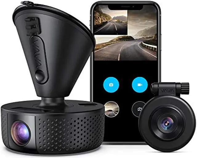 Main image of VAVA VD002 Dual 1920x1080P FHD Dash Cam, 2560x1440P Single Front, 30fps - 60fps Clear HD Videos, Night Vision, 24hr Parking Mode, Built-In WiFi, G-Sensor, Loop Recording, Supports 128GB Max