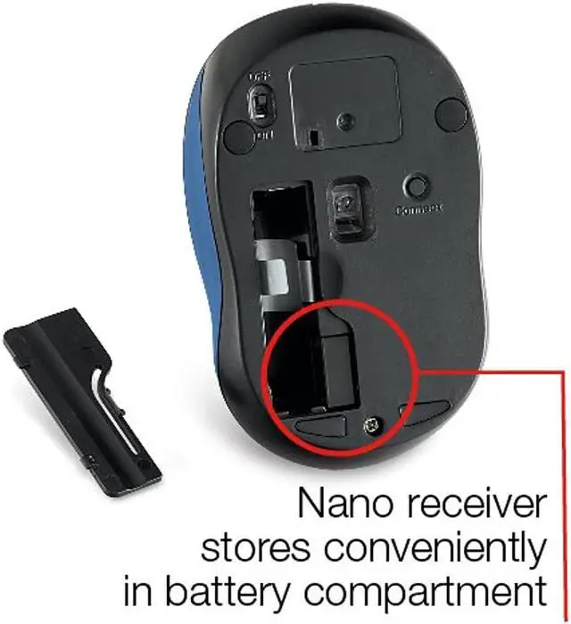 Alt view image 10 of 20 - Verbatim Ambidextrous Silent Wireless Blue LED Mouse Blue (VTM99770)
