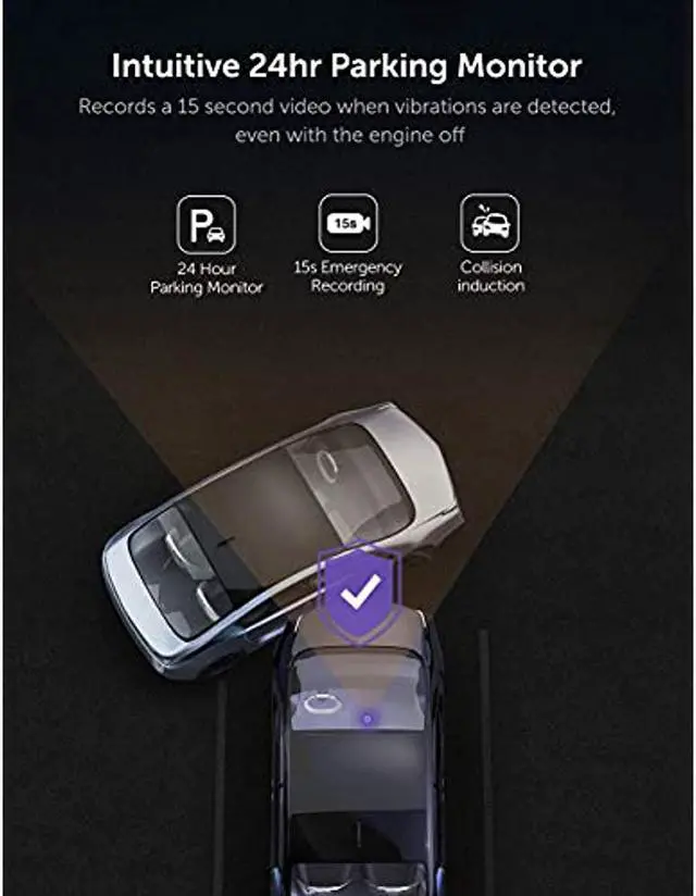 Alt view image 7 of 7 - VAVA VD002 Dual 1920x1080P FHD Dash Cam, 2560x1440P Single Front, 30fps - 60fps Clear HD Videos, Night Vision, 24hr Parking Mode, Built-In WiFi, G-Sensor, Loop Recording, Supports 128GB Max
