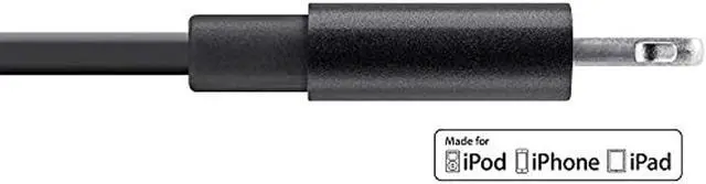 Alt view image 11 of 20 - Monoprice Apple MFi Certified Flat Lightning to USB Charge & Sync Cable - 3 Feet - Black | iPhone X, 8, 8 Plus, 7, 7 Plus, 6, 6 Plus, 5S - Cabernet Series
