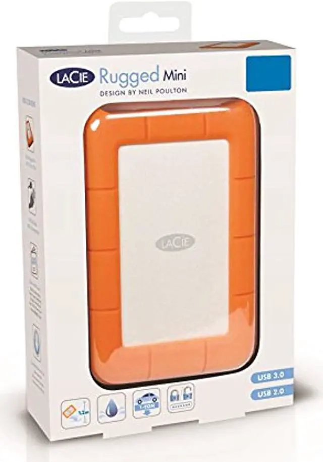 Alt view image 20 of 20 - LaCie 2TB Rugged Mini External Hard Drive USB 3.0 Model LAC9000298 Orange