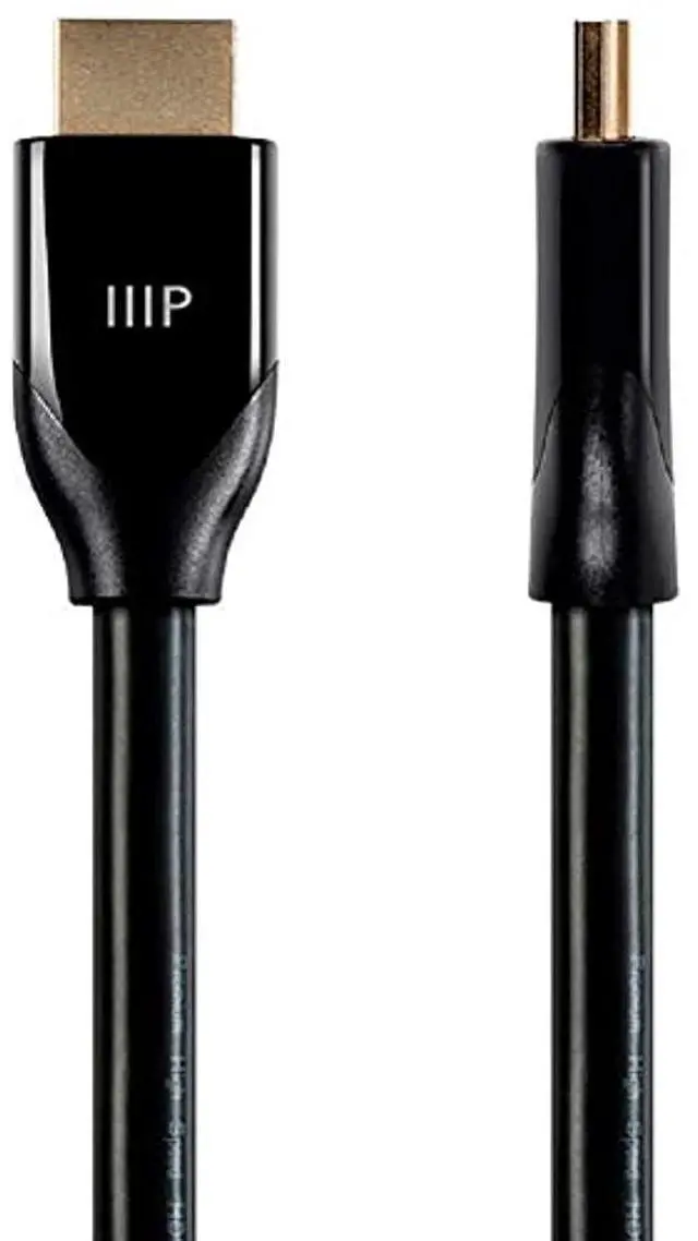 Alt view image 9 of 20 - Monoprice Certified Premium High Speed HDMI Cable, 4K @ 60Hz, HDR, 18Gbps, 28AWG, YUV 4:4:4, 10ft, Black