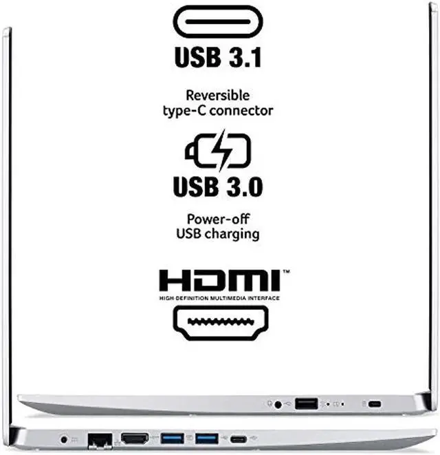 Alt view image 5 of 7 - Acer Aspire 5 A515-55-75NC, 15.6" Full HD IPS Display, 10th Gen Intel Core i7-1065G7, 8GB DDR4, 512GB NVMe SSD, WiFi 6, HD Webcam, Fingerprint Reader, Backlit Keyboard, Windows 10 Home