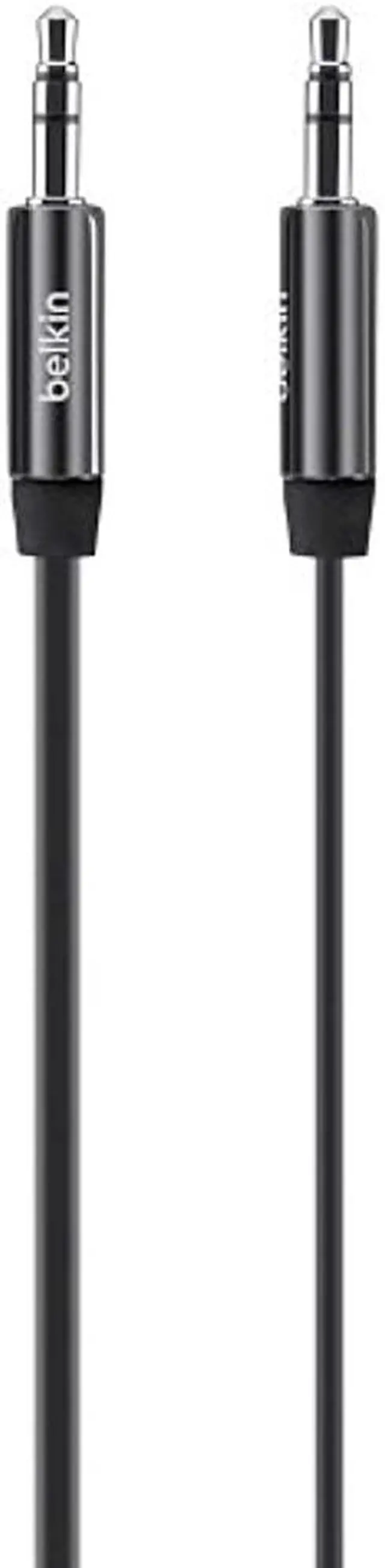 Alt view image 4 of 5 - Belkin 3.5mm plug MIXIT Flat Aux Cable (3 Feet) - Black