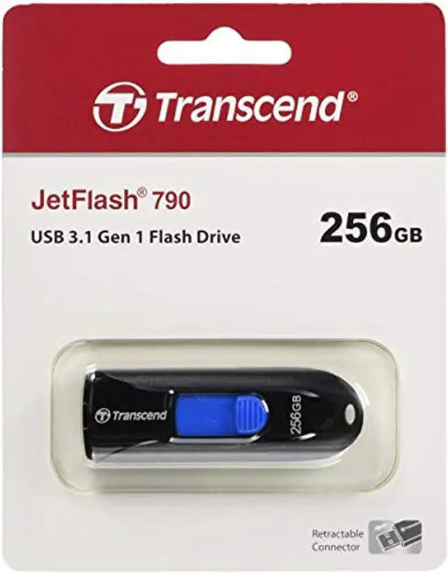 Alt view image 3 of 20 - Transcend TS256GJF790K 256GB Jet Flash 790 USB Pendrive, Black