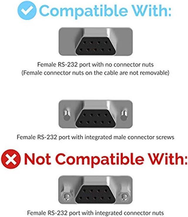 Alt view image 8 of 17 - SABRENT USB 2.0 to Serial (9-Pin) DB-9 RS-232 Converter Cable, Prolific Chipset, HEXNUTS, [Windows 10/8.1/8/7/VISTA/XP, Mac OS X 10.6 and Above] 6-Feet (CB-9P6F)