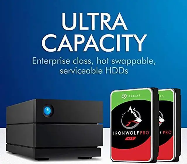 Alt view image 8 of 11 - LaCie 28TB 2big 2-Bay USB 3.1 Type-C RAID Array