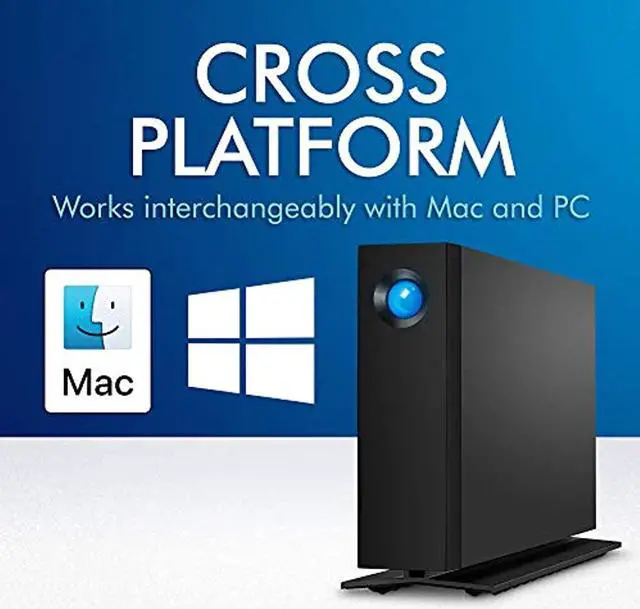 Alt view image 11 of 16 - LaCie d2 Professional 8TB USB 3.1, type-C Desktop Drive STHA8000800 Black