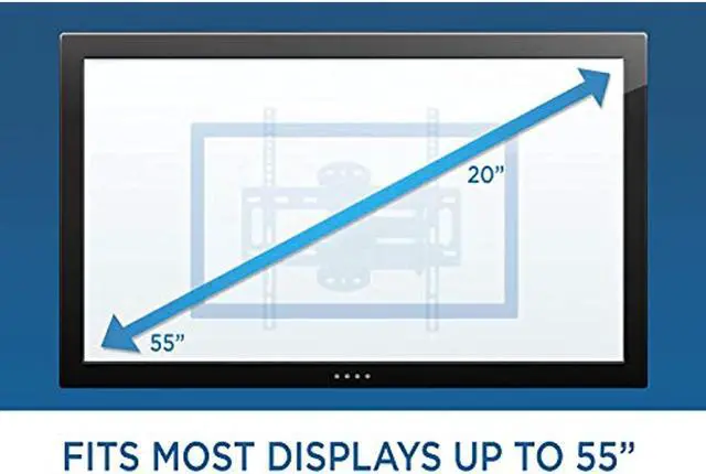 Alt view image 12 of 14 - Mount-It! Swivel TV Wall Mount Corner Bracket | Fits 32" -50" TVs