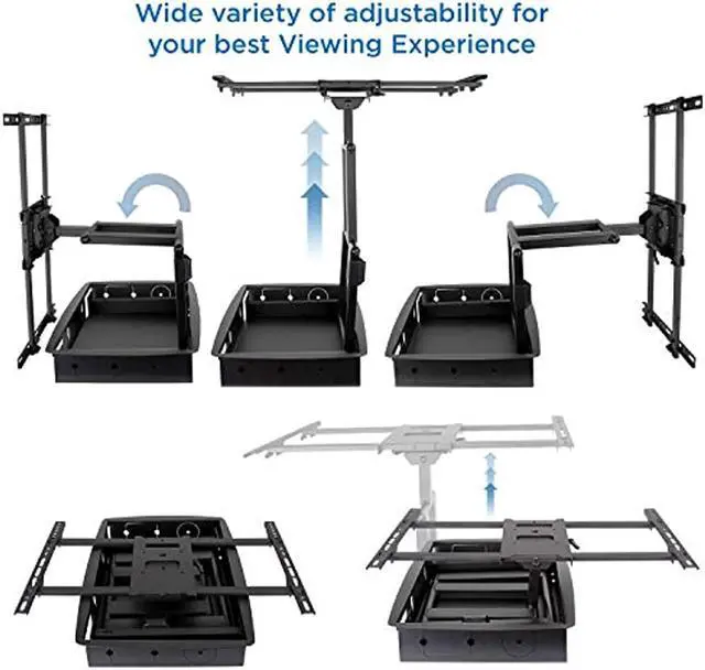 Alt view image 14 of 14 - Mount-It! Recessed TV Wall Mount | In-Wall TV Bracket for Flush Installation | Fits Screen Sizes 32-70 Inch TVs