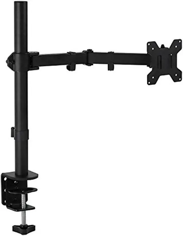 Main image of Mount-It! Single Monitor Arm Mount | Motion Height Adjustable Articulating Tilt | Fits 19-27 Inch Screens