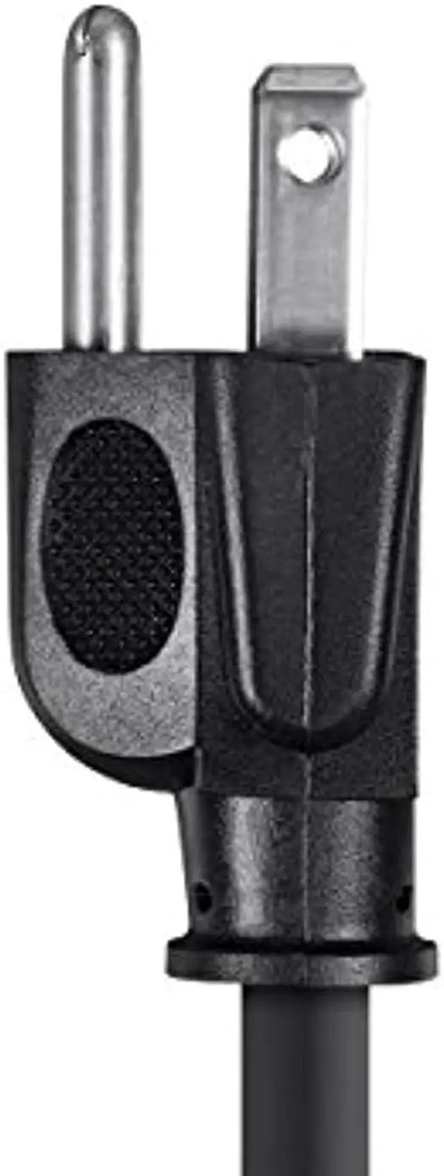 Alt view image 12 of 12 - Monoprice 3-Prong Extension Cord - 2 Feet - Black | NEMA 5-15P to NEMA 5-15R, 16AWG, 13A