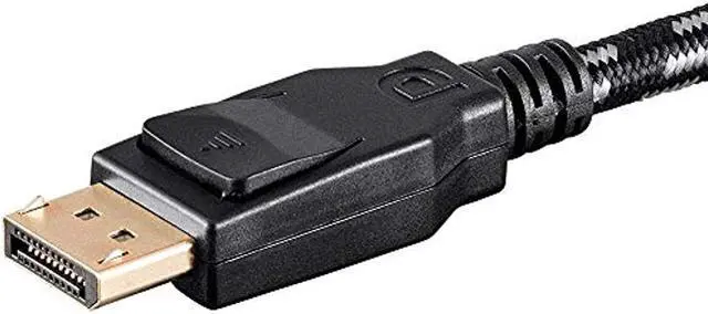 Alt view image 7 of 17 - Monoprice Braided DisplayPort 1.4 Cable - 6 Feet - Gray, 8K Capable For Graphic Design, TV Walls and PC Gaming