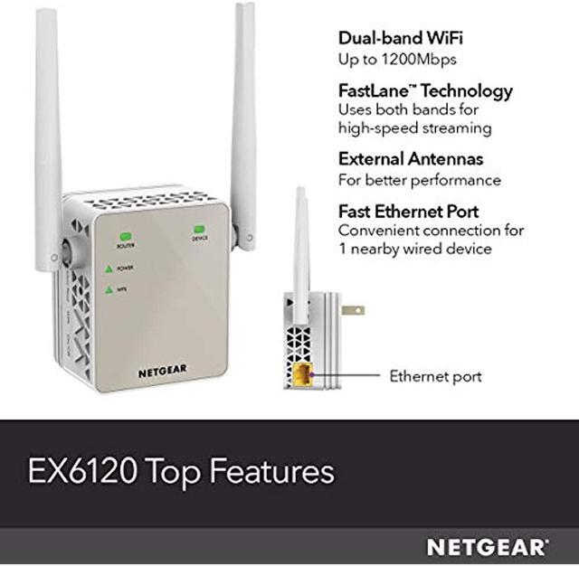 Alt view image 6 of 8 - Netgear AC1200 Wi-Fi Range Extender - Essentials Edition (EX6120-100CNS)