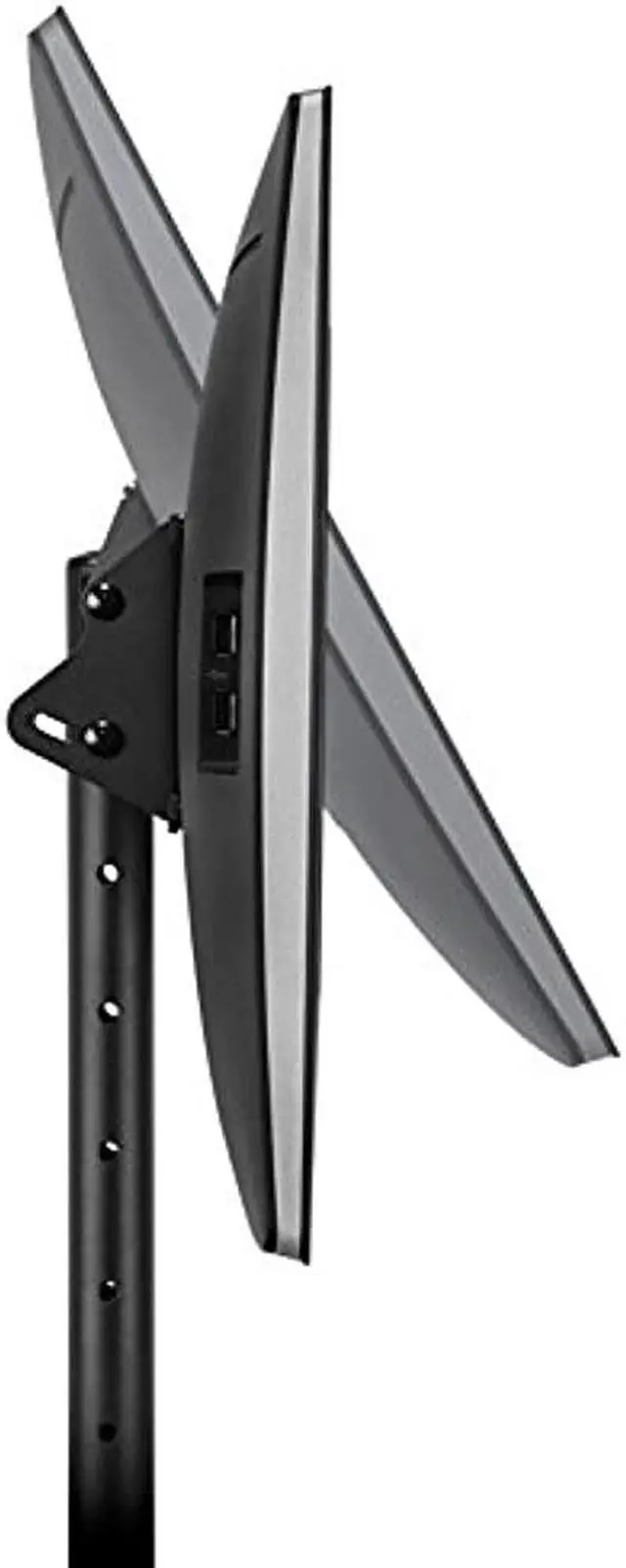 Alt view image 12 of 20 - Mount-It! TV Cart | Fits 24-42 Inch TVs | Adjustable Height Rolling Stand