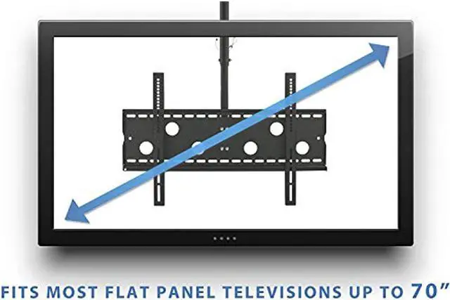 Alt view image 8 of 9 - Mount-It! Ceiling TV Mount | Fits 32"-70" TVs | Full-Motion