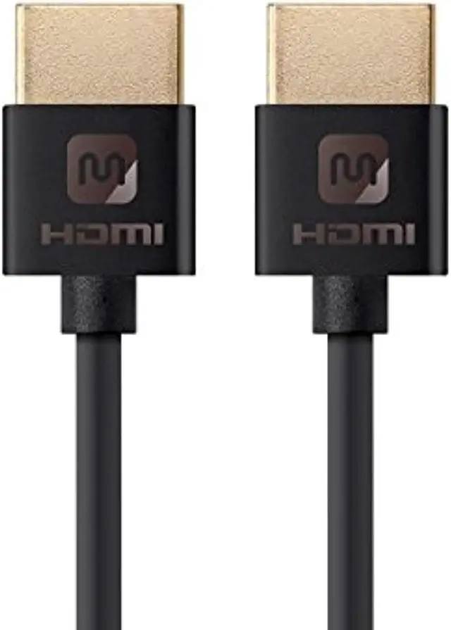 Main image of Monoprice HDMI Cable - 1.5 Feet - Black | High Speed, 4K@60Hz, HDR, 18Gbps, 36AWG, YUV 4:4:4, Compatible with UHD TV and More - Ultra Slim Series