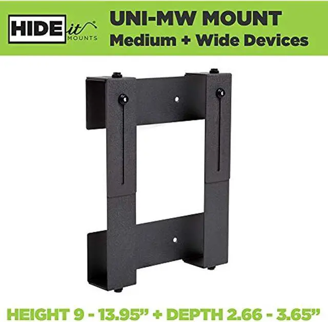 Alt view image 9 of 16 - HIDEit Uni-MW Mount — Patented Adjustable Medium-Wide A/V Equipment Mount. Made in the USA