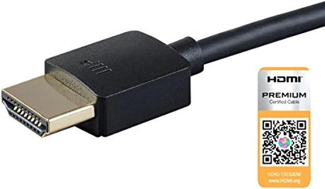 Alt view image 5 of 15 - Monoprice HDMI Cable - 6 Feet - Black| Certified Premium, High Speed, 4K@60Hz, HDR, 18Gbps, 36AWG, YUV, 4:4:4, Compatible with UHD TV and More - Ultra Slim Series