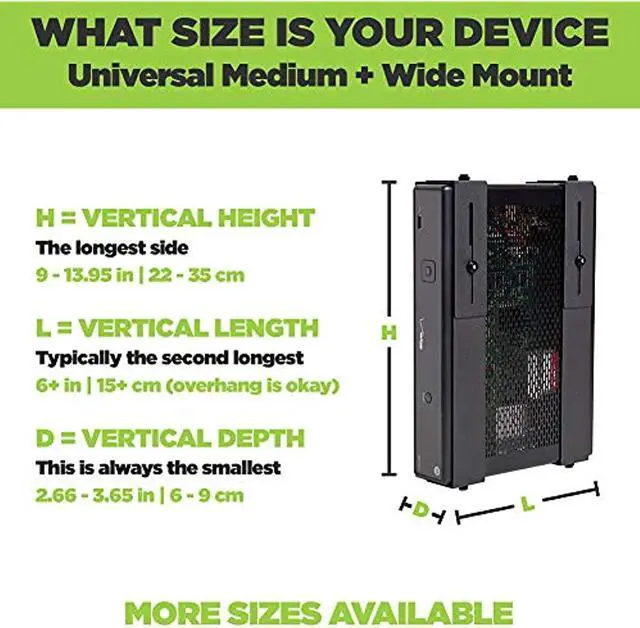 Alt view image 13 of 16 - HIDEit Uni-MW Mount — Patented Adjustable Medium-Wide A/V Equipment Mount. Made in the USA