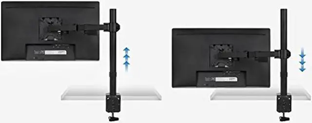 Alt view image 5 of 7 - Mount-It! Single Monitor Arm Mount | Motion Height Adjustable Articulating Tilt | Fits 19-27 Inch Screens