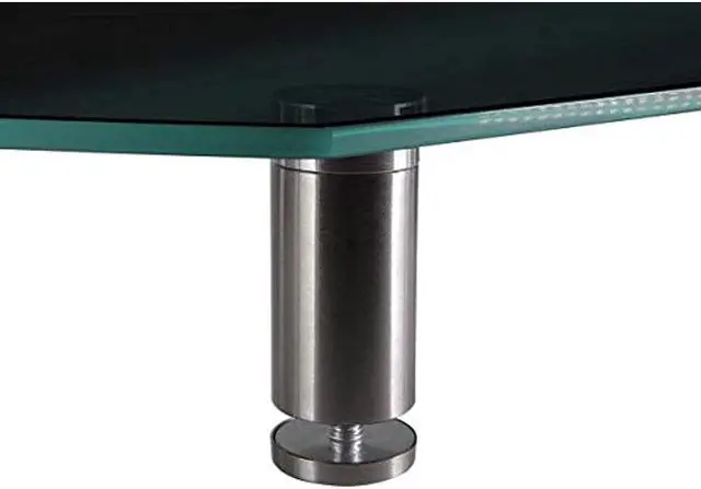 Alt view image 10 of 18 - Monoprice Large Multimedia Desktop Stand - Black Glass (30.8 x 11in) Stand & Riser, Desktop TV Stand, Dual Monitors w/ Height Adjustable Legs
