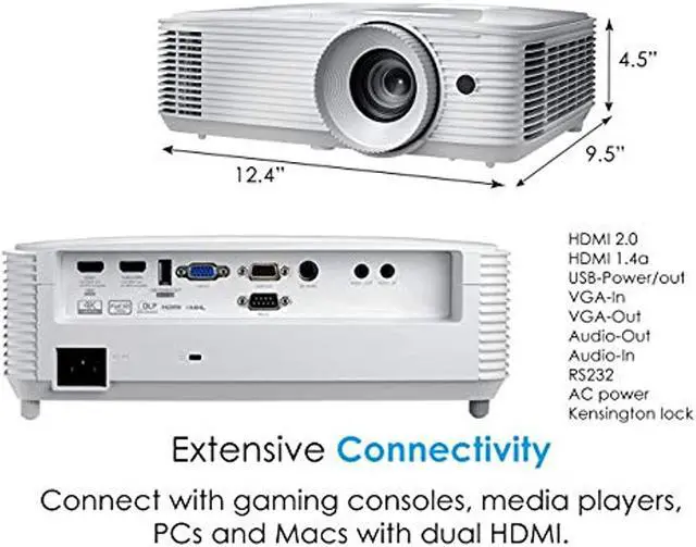 Alt view image 17 of 17 - Optoma HD39HDR High Brightness HDR Home Theater Projector | 120Hz Refresh Rate | 4000 lumens | Fast 8.4ms Response time with 120Hz | Easy Setup with 1.3X Zoom | 4K Input | Quiet Operation 26dB