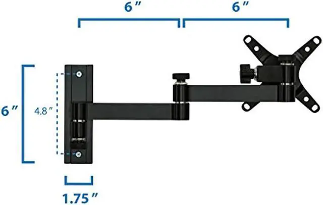 Alt view image 7 of 8 - Mount-It! Monitor Wall Mount |  Fits Up to 30" Screens | Full Motion