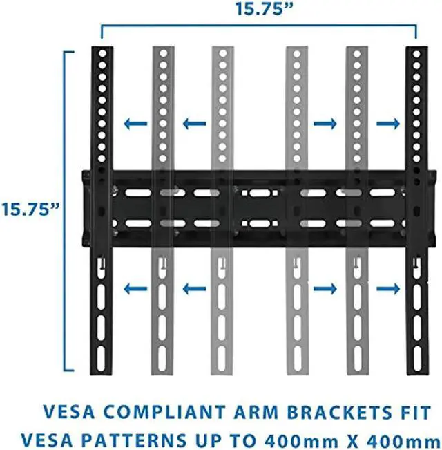 Alt view image 10 of 12 - Mount-lt! Tilting TV Mount | Fits 32"-50" TVs | Low Profile