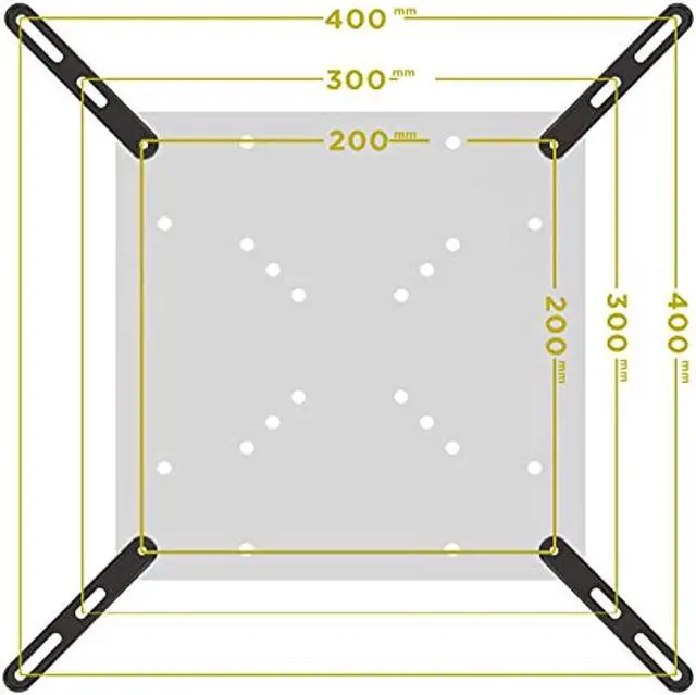 Alt view image 4 of 13 - Mount-It! VESA Mount Adapter Kit | Convert 200x200mm VESA to 400x200 and 400x400mm | 4 Piece Set