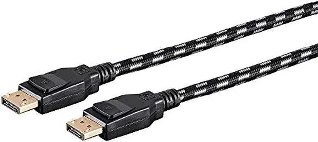 Alt view image 5 of 17 - Monoprice Braided DisplayPort 1.4 Cable - 6 Feet - Gray, 8K Capable For Graphic Design, TV Walls and PC Gaming