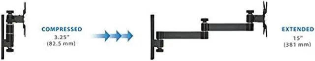 Alt view image 6 of 8 - Mount-It! Monitor Wall Mount |  Fits Up to 30" Screens | Full Motion