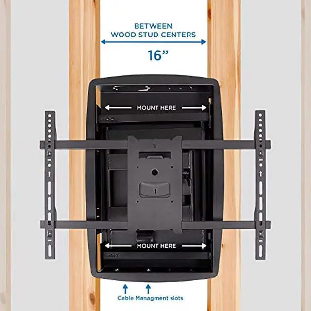 Alt view image 11 of 14 - Mount-It! Recessed TV Wall Mount | In-Wall TV Bracket for Flush Installation | Fits Screen Sizes 32-70 Inch TVs
