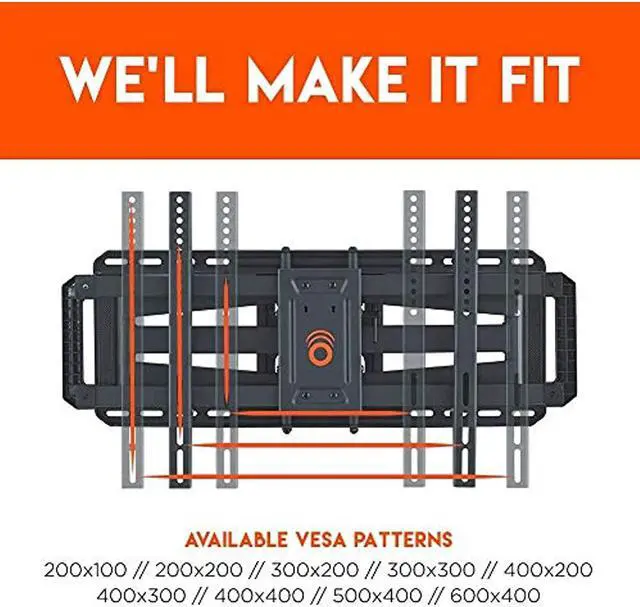Alt view image 15 of 16 - ECHOGEAR Full Motion Articulating TV Wall Mount Bracket for 42"-80" TVs - Easy To Install On 16" or 24" Studs & Features Smooth Articulation, Swivel, & Tilt - EGLF2