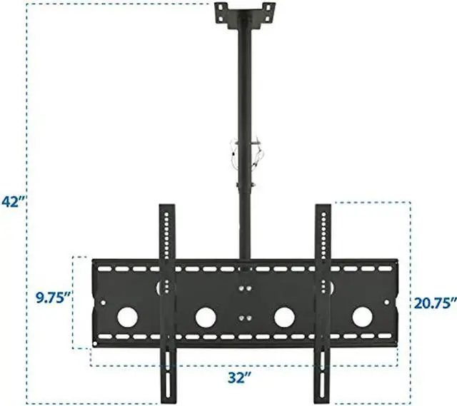 Alt view image 7 of 9 - Mount-It! Ceiling TV Mount | Fits 32"-70" TVs | Full-Motion