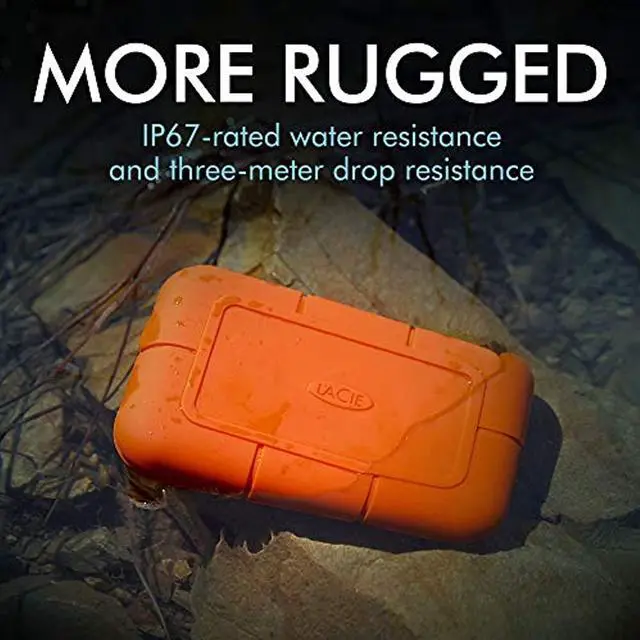Alt view image 10 of 20 - LaCie Rugged SSD 500GB USB 3.1 Gen 2, Type-C Professional NVMe SSD