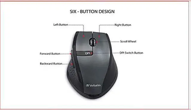 Alt view image 11 of 20 - Verbatim 99788 Wireless Keyboard & 6Button Mouse Combo Black Hot Keys