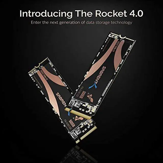 Alt view image 7 of 7 - SABRENT 500GB Rocket Nvme PCIe 4.0 M.2 2280 Internal SSD Maximum Performance Solid State Drive (Latest Version) (SB-ROCKET-NVMe4-500)
