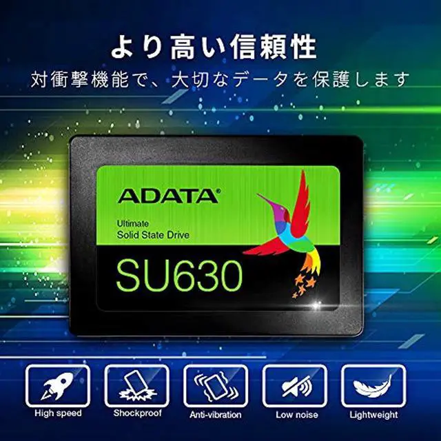 Alt view image 10 of 14 - ADATA Ultimate SU630 480GB 3D QLC NAND SATA III 2.5 Inch Internal SSD (ASU630SS-480GQ-R)