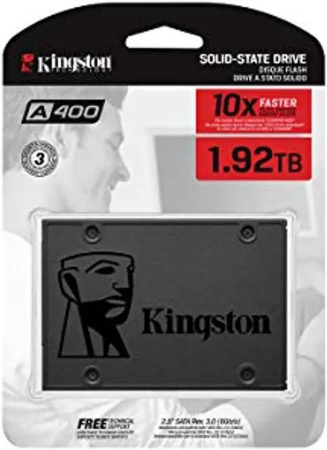 Alt view image 5 of 11 - Kingston A400 1.92TB SATA 3 2.5" Internal SSD SA400S37/1920G - HDD Replacement for Increase Performance