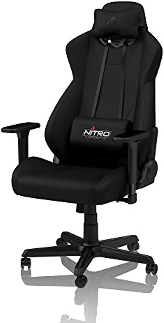 Alt view image 11 of 14 - Nitro Concepts S300 Stealth Black Ergonomic Office Gaming Chair - NC-S300-B