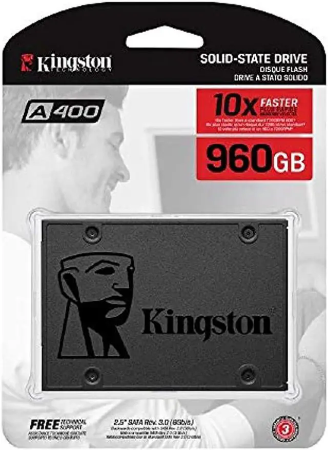 Alt view image 20 of 20 - Kingston A400 960GB SATA 3 2.5" Internal SSD SA400S37/960G - HDD Replacement for Increase Performance