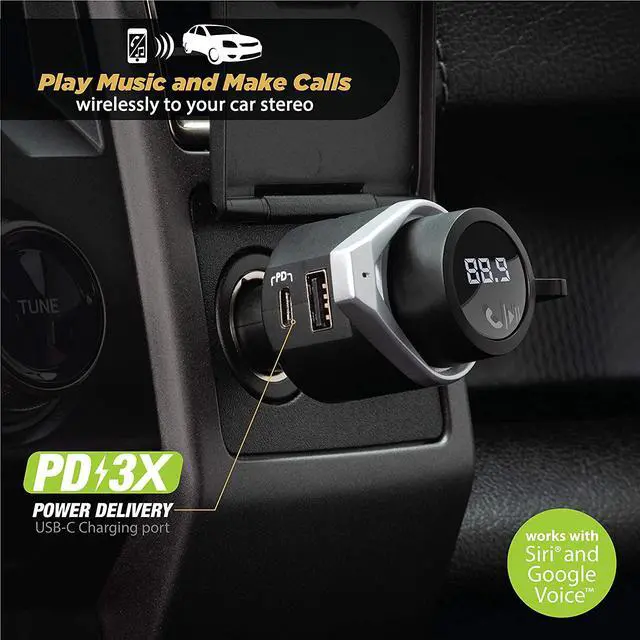Alt view image 5 of 9 - SCOSCHE BTFMPD3SRSP BTFREQ TM  PRO BLUETOOTH R  FM TRANSMITTER HANDS-FREE CAR KIT