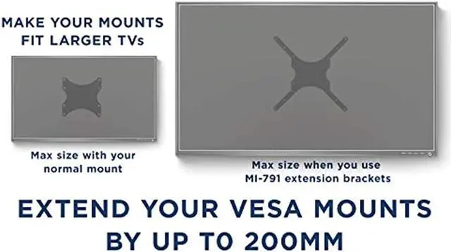 Alt view image 4 of 15 - Mount-It! VESA Mount Adapter Kit for Monitor and TV Mount