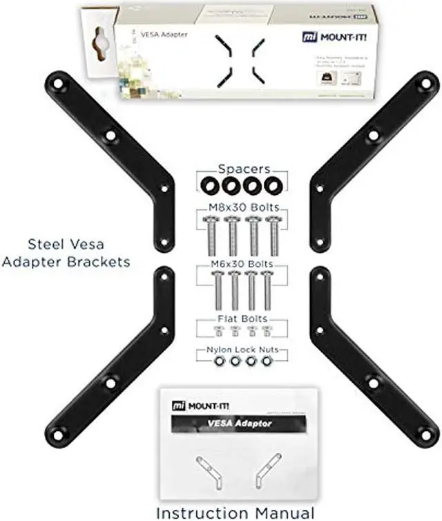 Alt view image 7 of 15 - Mount-It! VESA Mount Adapter Kit for Monitor and TV Mount