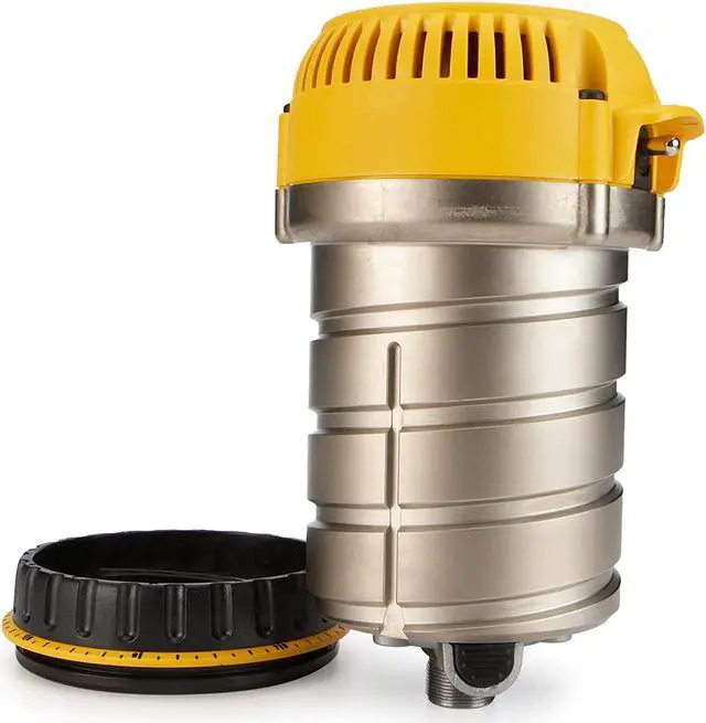 Alt view image 9 of 13 - Dewalt DW618PK 2-1/4 HP EVS Fixed Base & Plunge Router Combo Kit with Hard Case