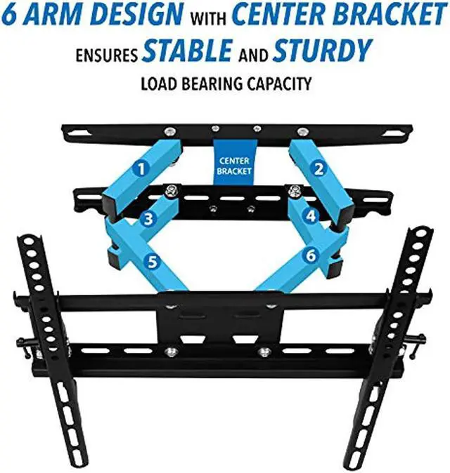 Alt view image 3 of 7 - Mount-It! Corner Full Motion TV Wall Mount | Fits 32"-55" TVs