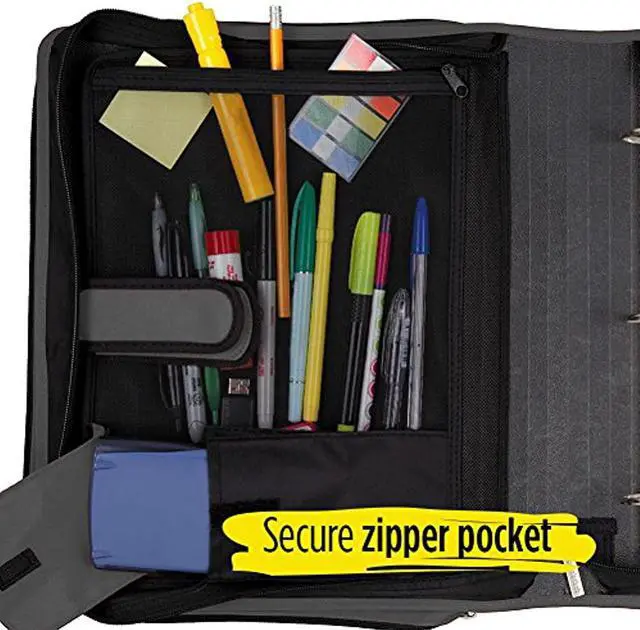 Alt view image 5 of 17 - Five Star 2 Zipper Binder Plus Multi Access File Black - Zipper Binders