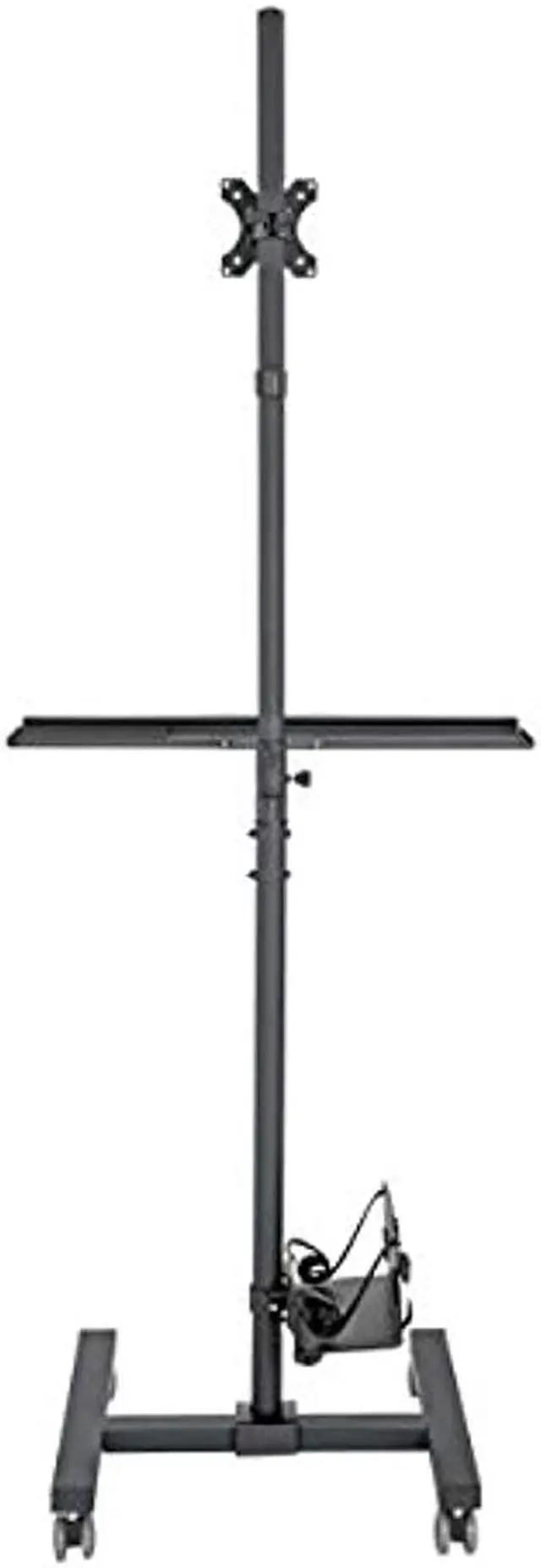 Alt view image 7 of 20 - Tripp Lite Mobile Workstation TV Floor Stand Cart Height-Adjustable 17-32in